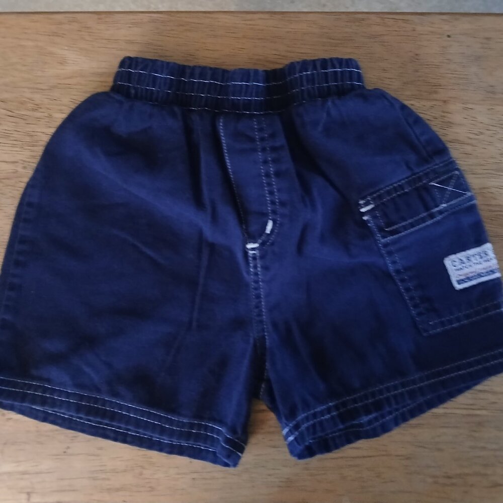 CARTER'S  navy shorts sz 24 mos boys